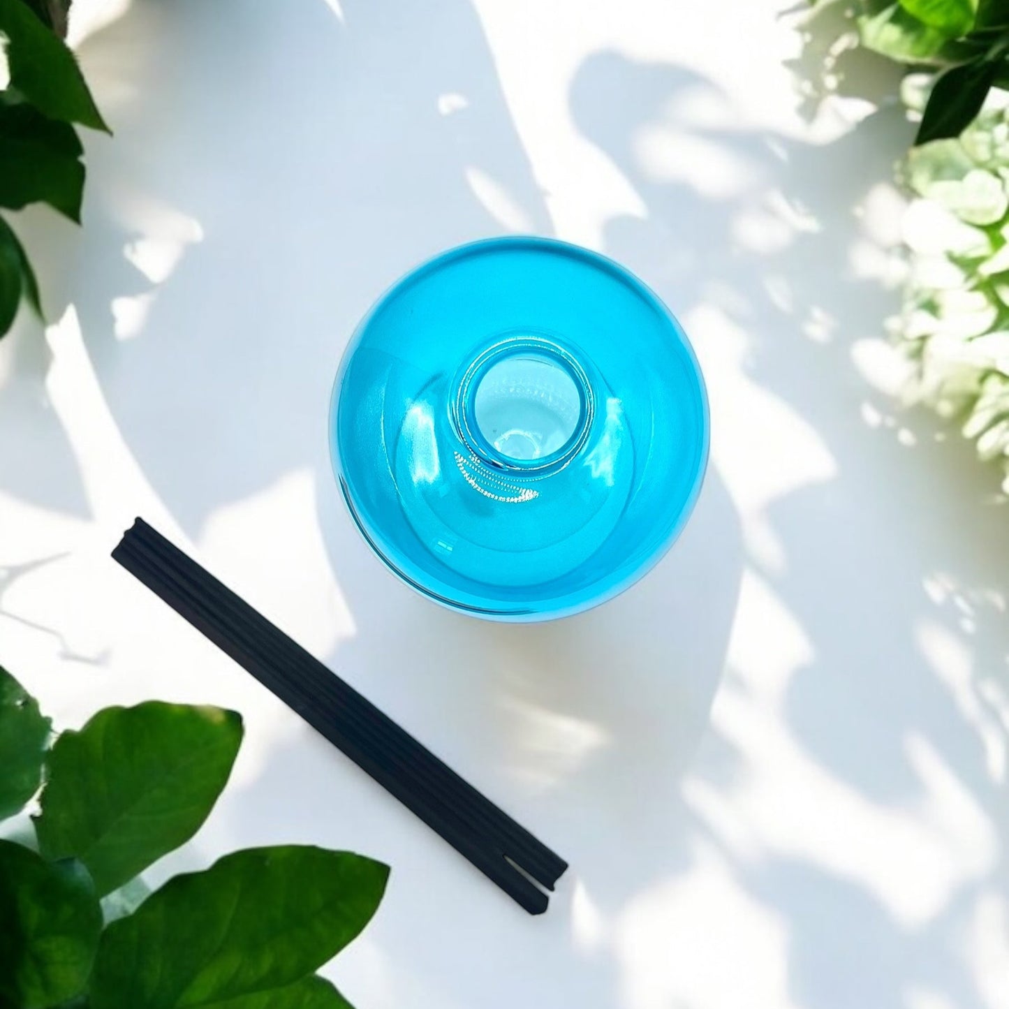 Elegant Blue Glass Reed Diffuser