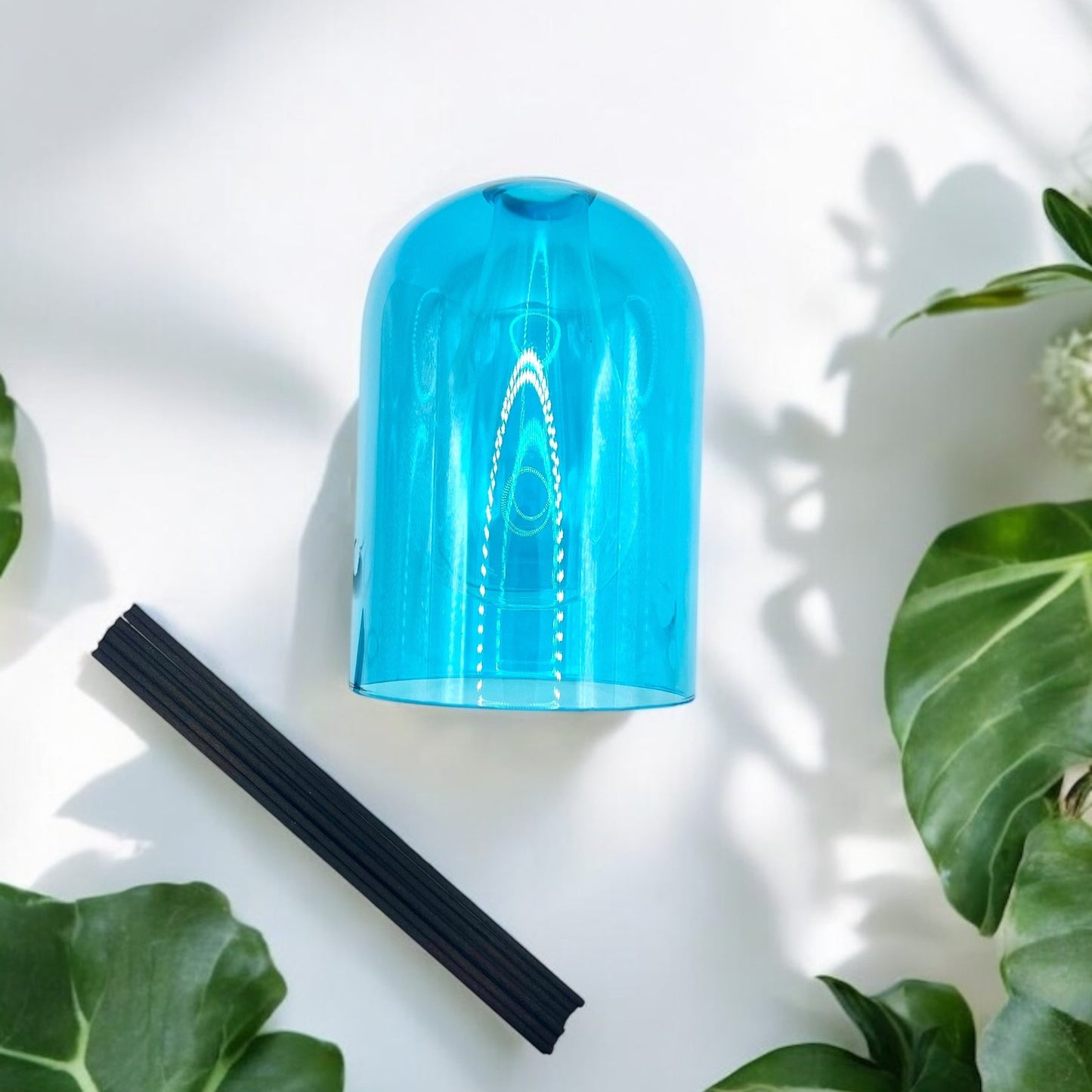 Elegant Blue Glass Reed Diffuser
