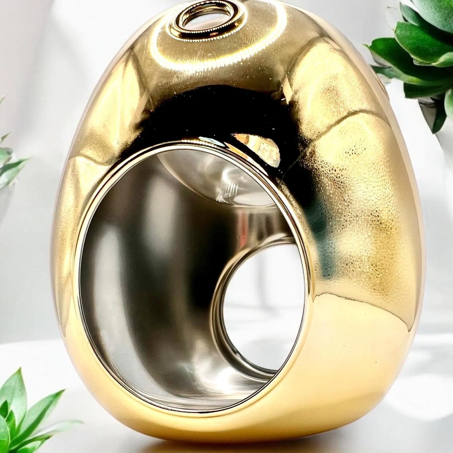 Wax Melt Burner Gold Colour - Perfect for Wax Melts, Essential Oils & Fragrance Oils