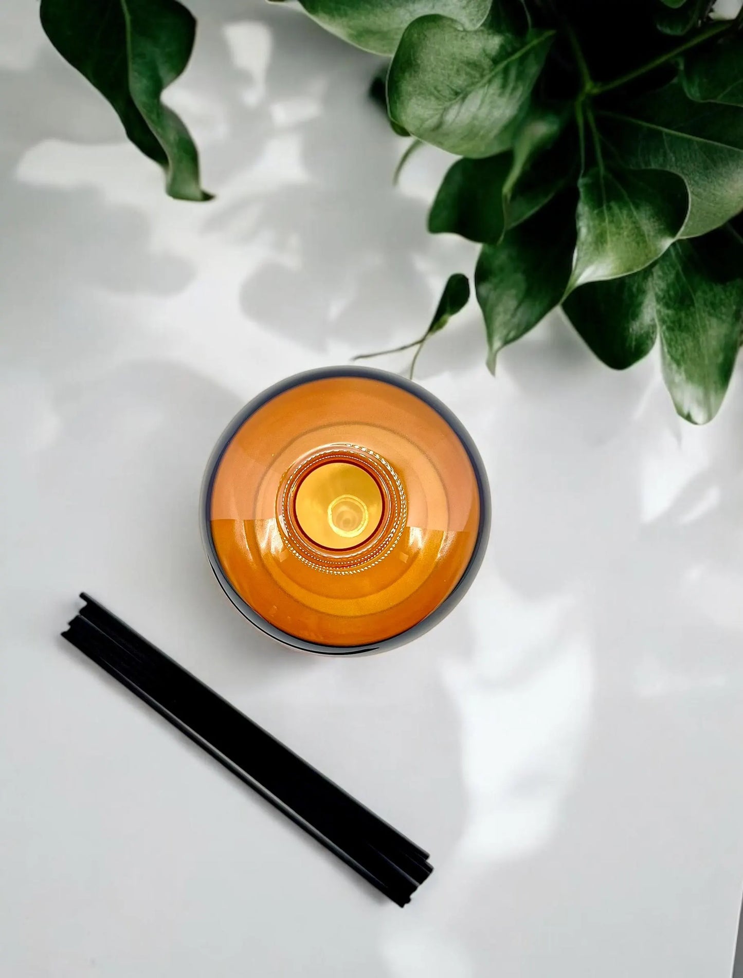 Elegant Orange Glass Reed Diffuser