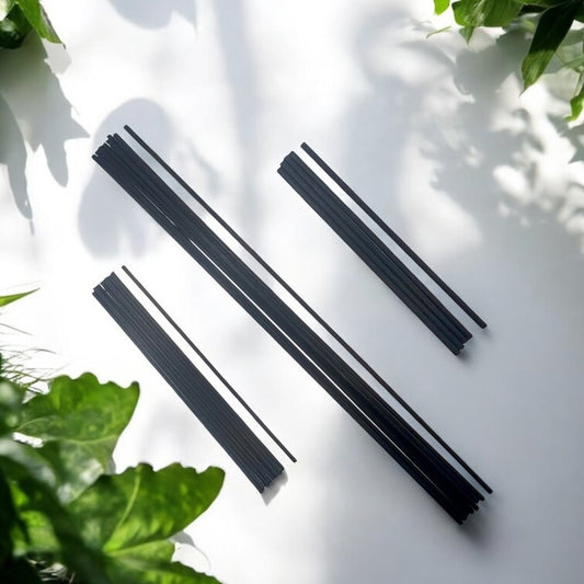 Black Reed Sticks for Reed Diffuser | Reeds Only (Two Sizes)
