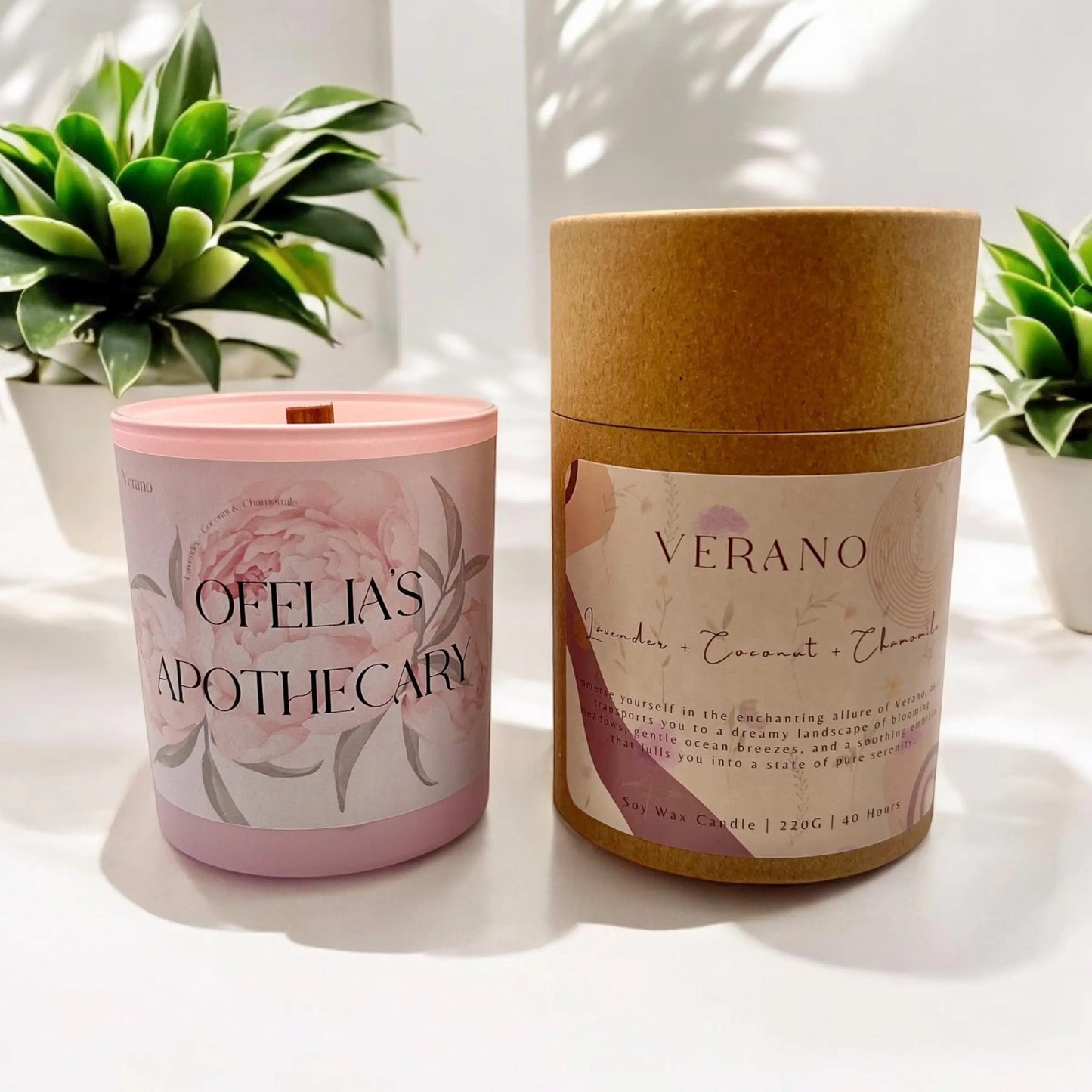 Scented Candle | Verano – Lavender, Coconut & Chamomile