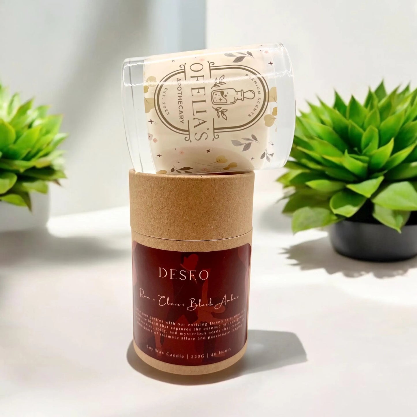 Scented Candle | Deseo - Rum, Clove & Black Amber