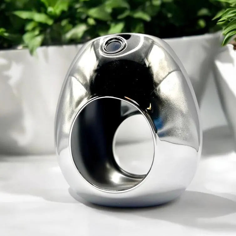 Wax Melt Burner Silver Colour - Perfect for Wax Melts, Essential Oils & Fragrance Oils