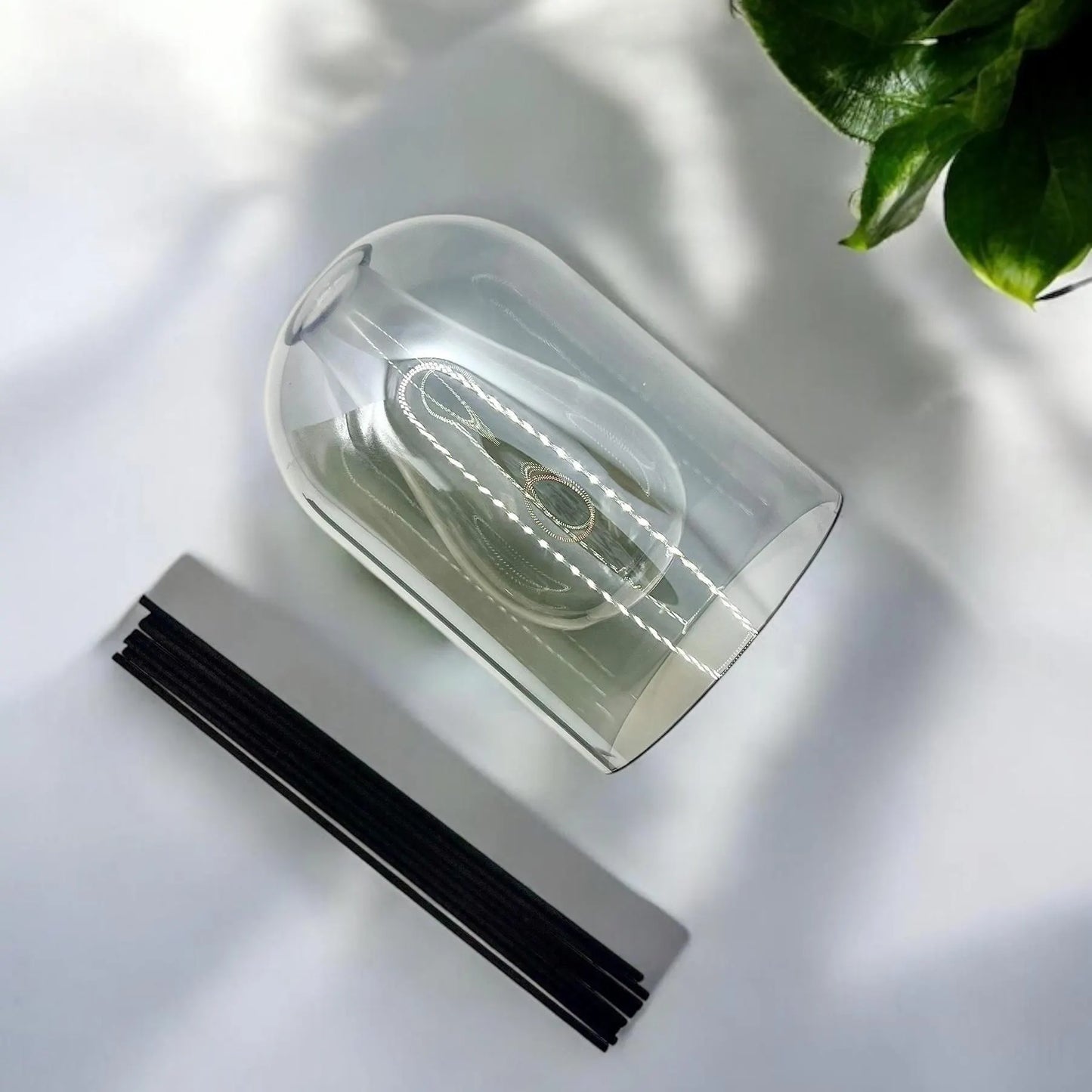 Elegant Grey Glass Reed Diffuser